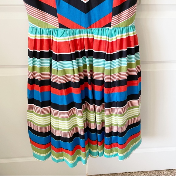Anthro Tracy Reese Boardwalk Striped Sleeveless Silk Blend Dress - Picture 9 of 15